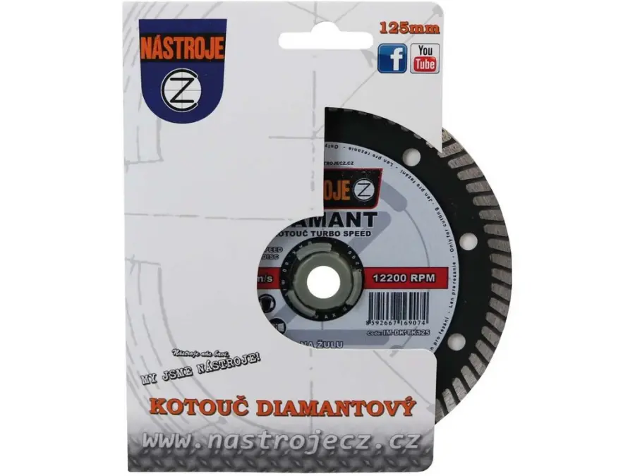 Kotouč diamantový TURBO SPEED 125x1,6x22,2mm, na žulu